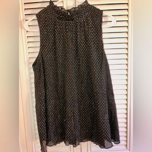 Black and gold sleeveless top